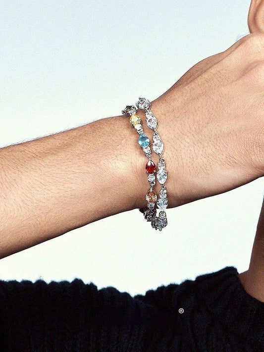 Men's Diamond-like Bracelet by GJG Denim
