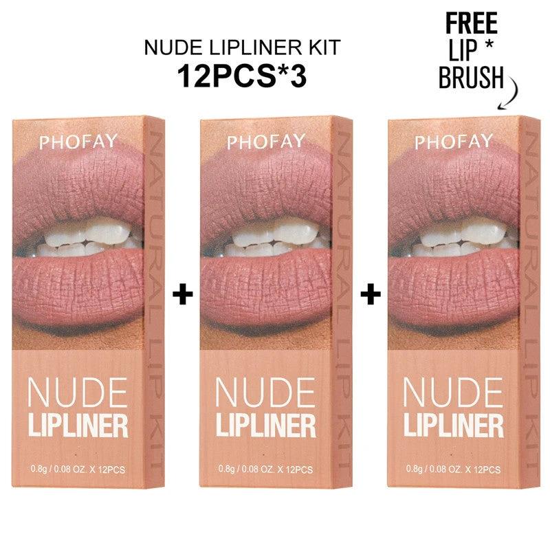 PHOFAY Nude Lipliner Kit by GJG Denim