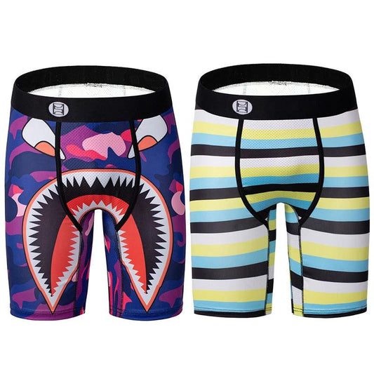 Cartoon Printed Quick-dry Men's Sports Fitness Extended Underwear by GJG Denim