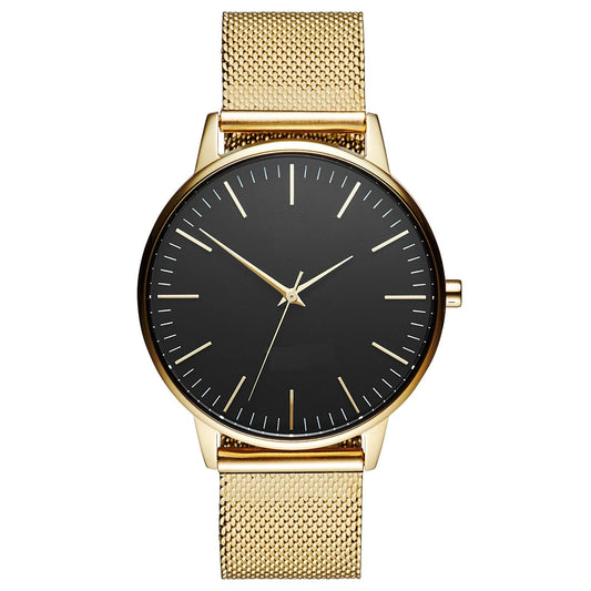 Casual Ultra-thin Fashion Quartz Watch With A Metal Mesh Band For Men by GJG Denim