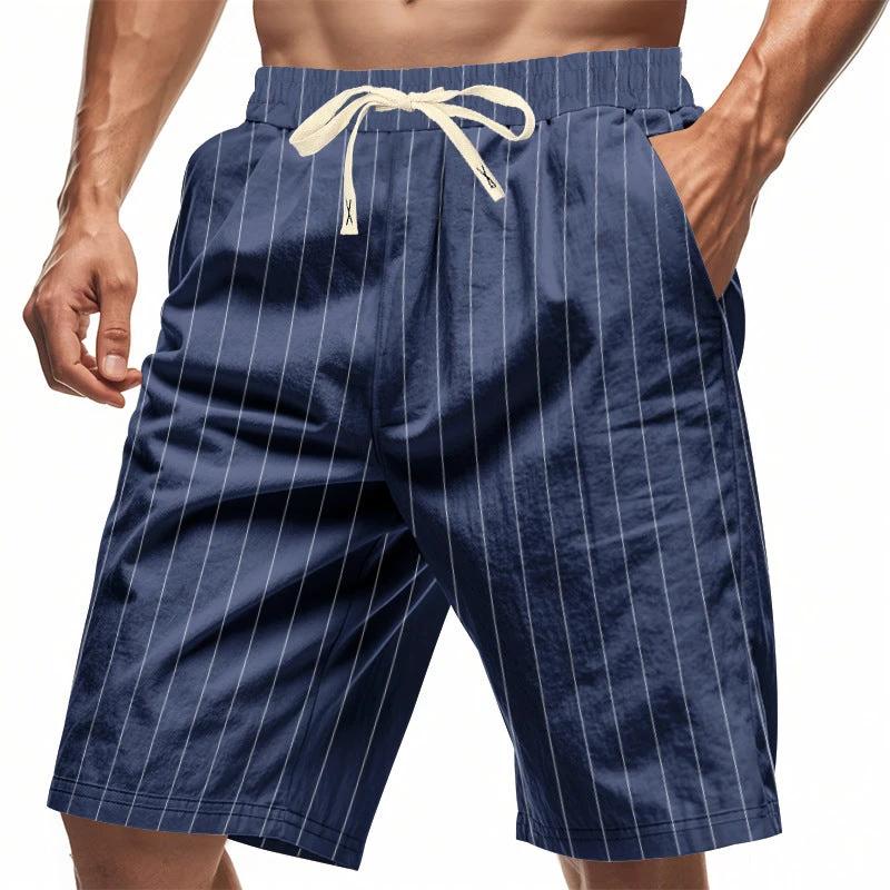 Men's Relaxed-fit Breathable Linen Shorts by GJG Denim