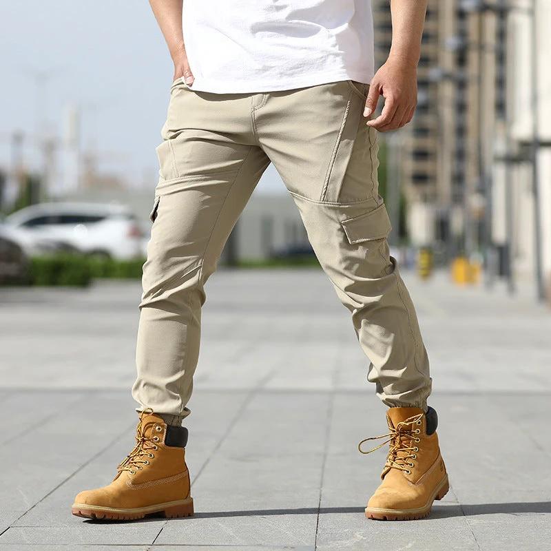 Men's Multi-pocket Cargo Pants by GJG Denim