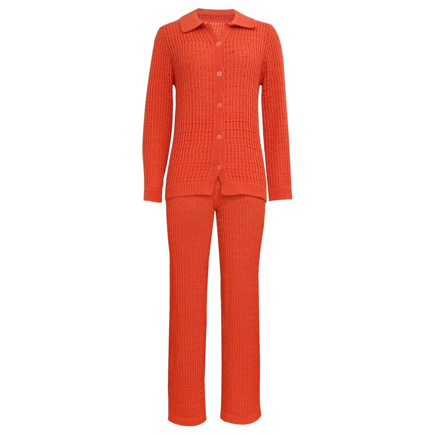 Knit Shirt Straight Leg Pants set by GJG Denim