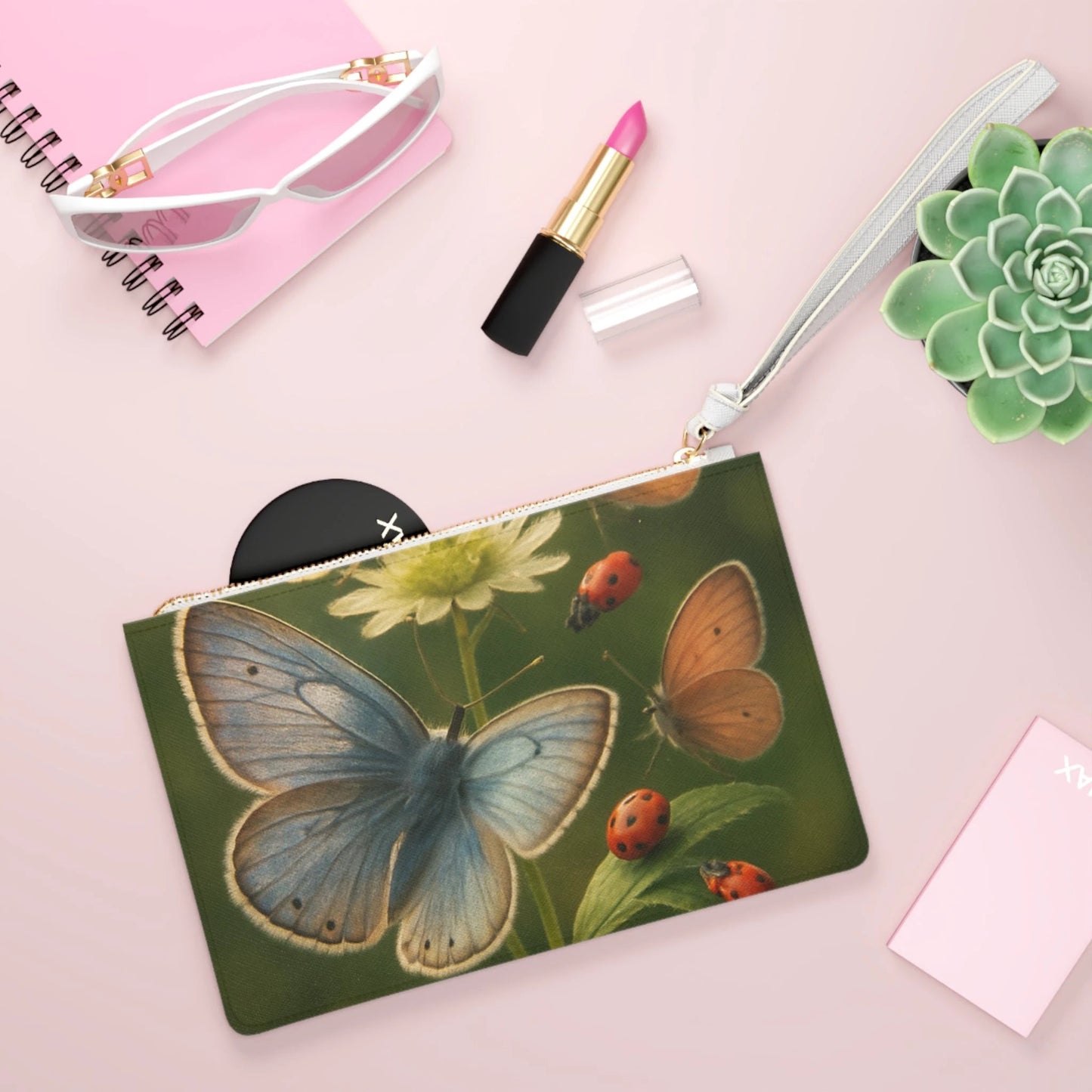 Butterfly Clutch Bag - Nature-Inspired Purse, Perfect for Events, Gift for Nature Lovers, Organizer for Travel by Printify