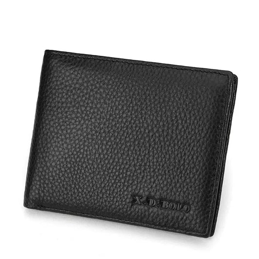 Men's Ultra-thin First Layer Cowhide Short Wallet by GJG Denim