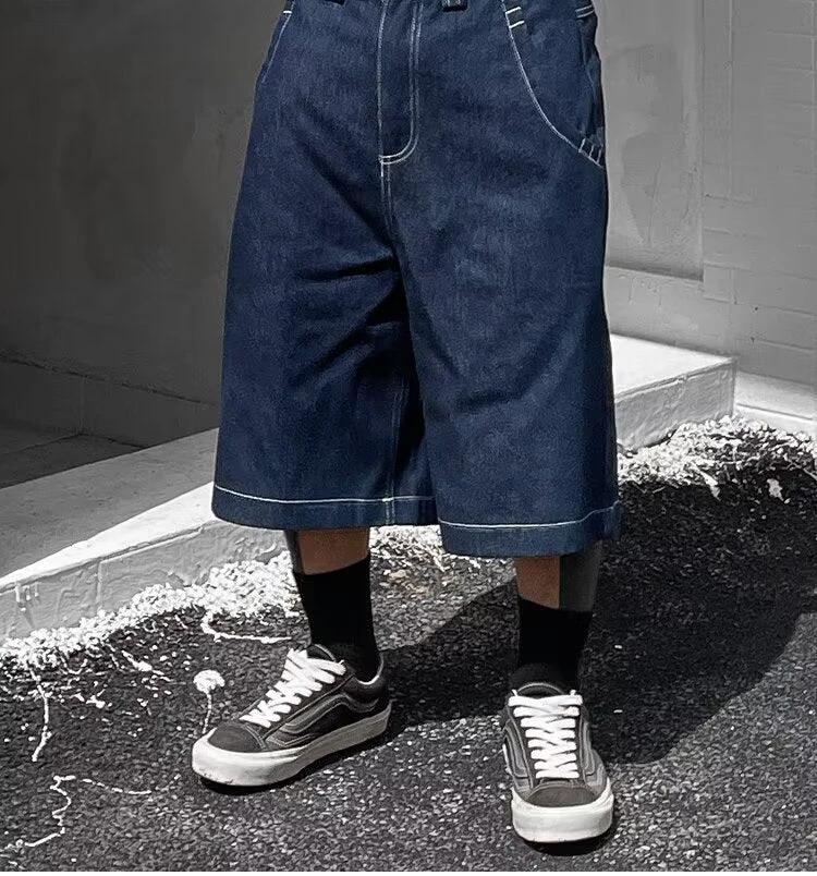 Mens Loose-Fit Denim Shorts by GJG Denim