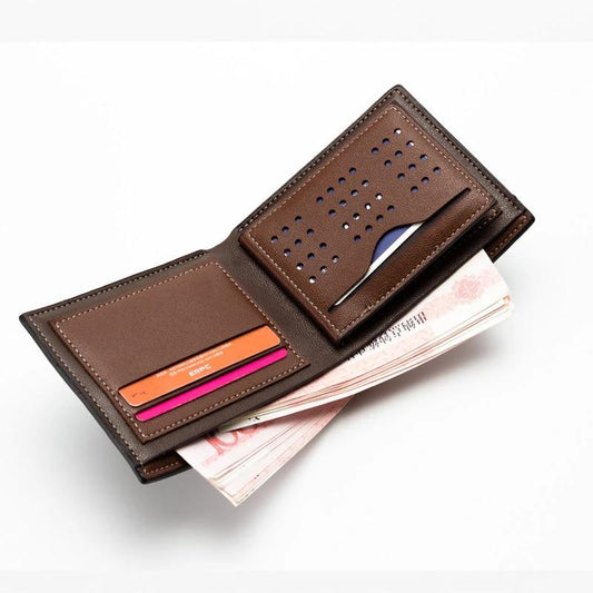 Men's Business Casual Short PU Wallet by GJG Denim