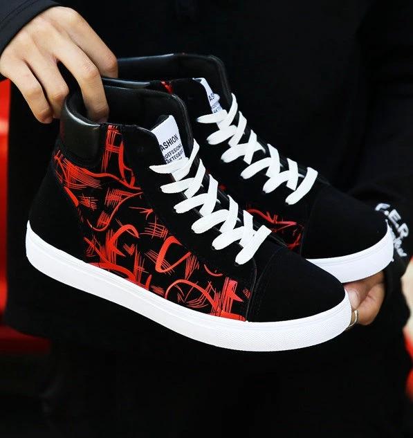 Spring high top shoes Korean Edition men''s shoes by GJG Denim