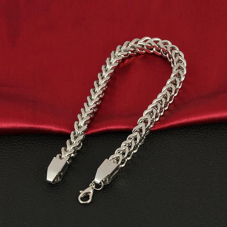 Men's Braided Stainless Steel Bracelet by GJG Denim