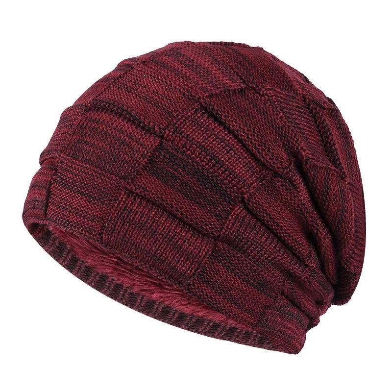 Fashion Plus Velvet Thick Knitted Warm Hat For Men by GJG Denim