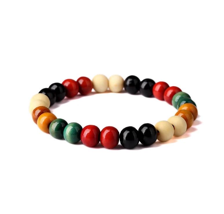 Natural Wooden Beaded Root Bracelet For Men by GJG Denim
