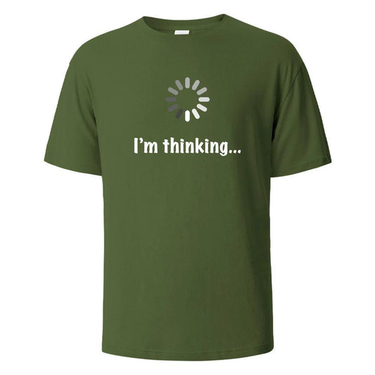 "I'm Thinking" Printed T-shirt for Men by GJG Denim