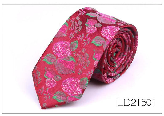 Men's Casual Fashion 6cm Flower Graffiti Tie by GJG Denim