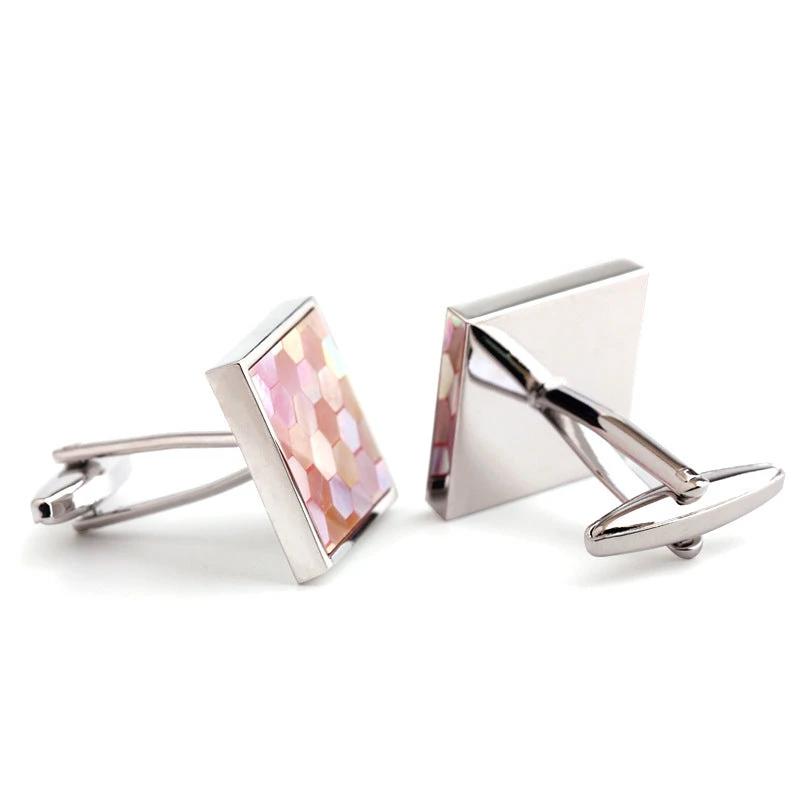 Men's Pink Shells Cufflinks by GJG Denim
