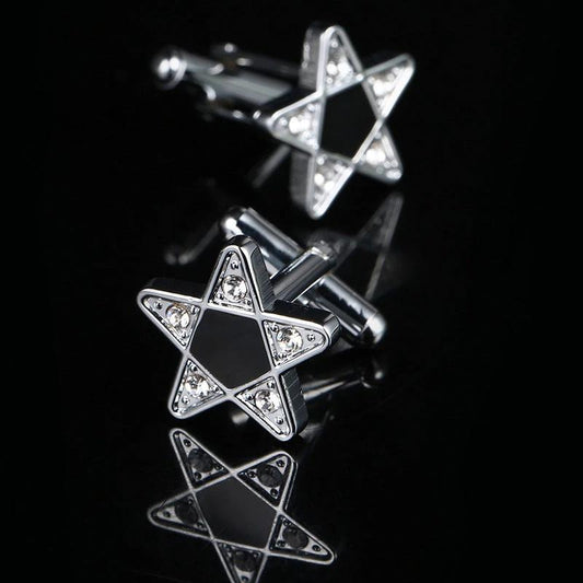 Novel Five-Pointed Star Shape Cufflinks by GJG Denim
