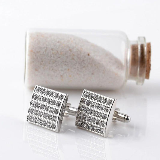 Men's Fashion Square Diamond Cufflinks by GJG Denim