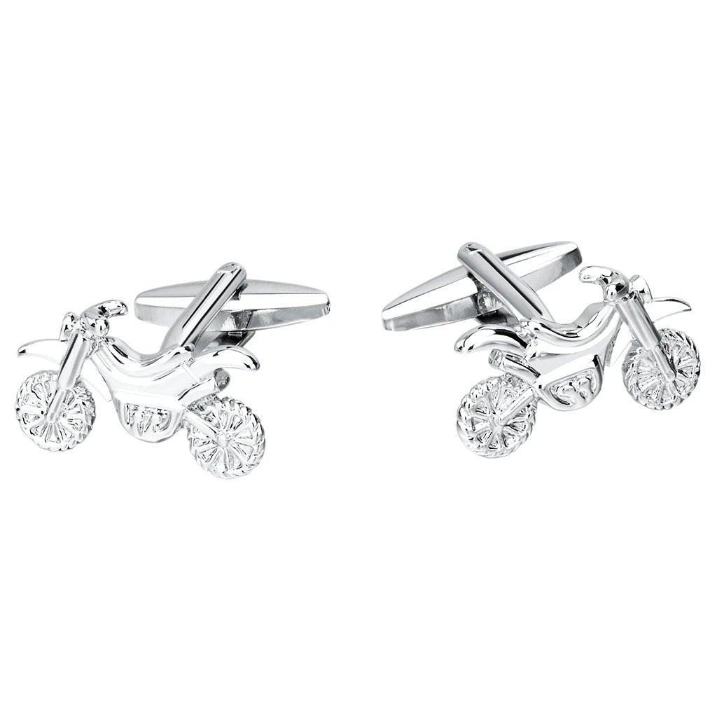 Men's Silver Motorcycle Cuff links by GJG Denim