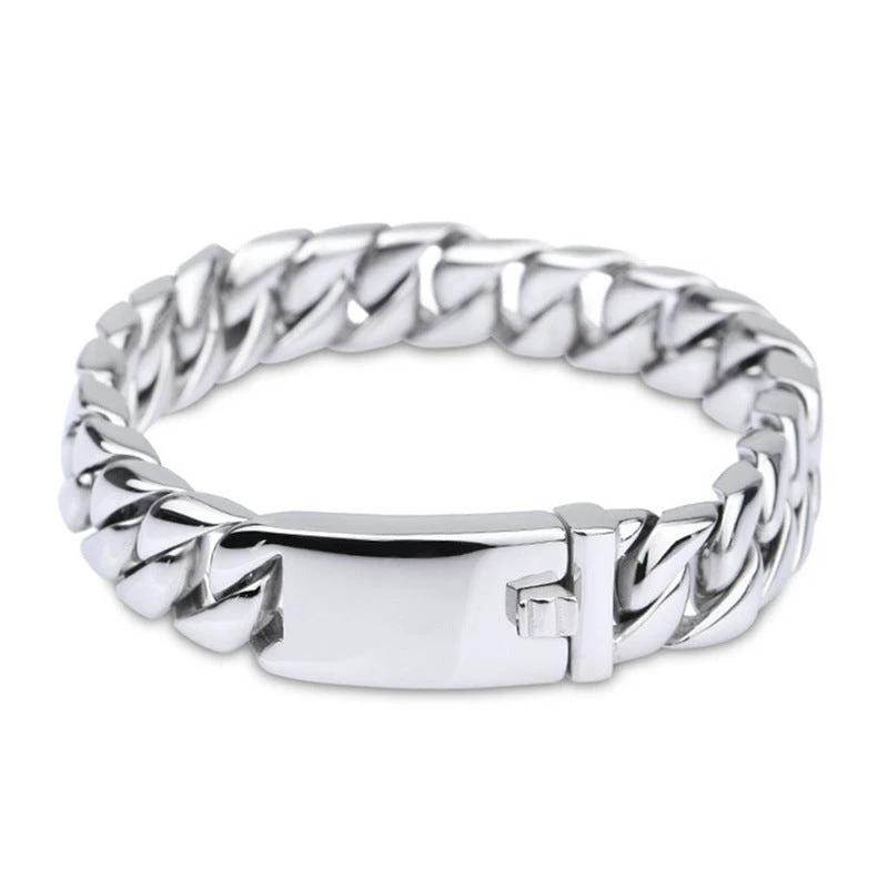 Men's Thick Chain Bracelet Titanium Steel by GJG Denim