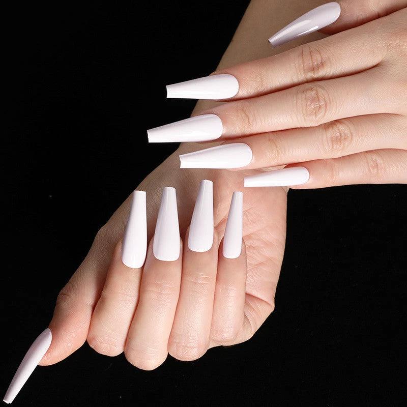A variety of colors to choose from Nail Art Long Coffin Fake Nails Ballet Nail Patch Wearing Nail Bag by GJG Denim