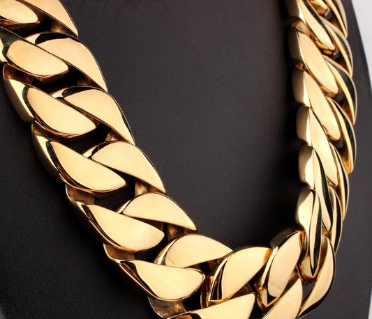 Men's Titanium Steel Vacuum Plating Casting Necklace by GJG Denim