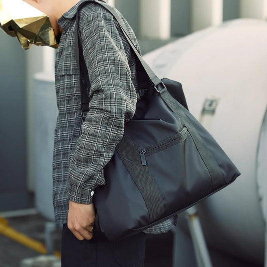 Hand-held Travel Bag Men's Business Travel Large-capacity Duffel Bag by GJG Denim