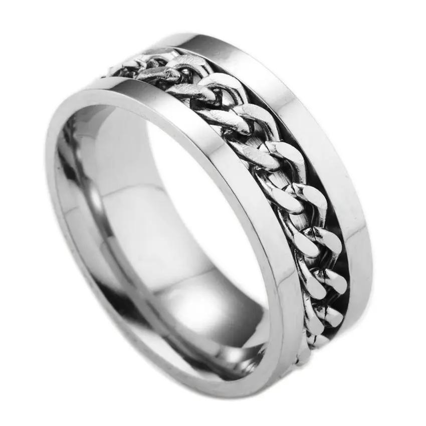 Stainless Steel Spinner Ring For Men by GJG Denim