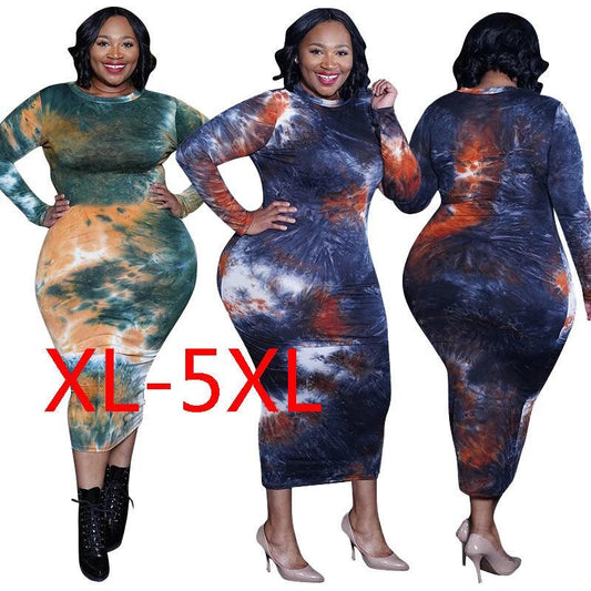 Plus Size Dresses For Fat Girl Long Dress Over The Knee by GJG Denim