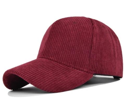 Versatile Curved Brim Corduroy Hat by GJG Denim