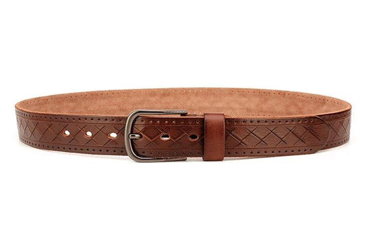 Men's Leather Pin Buckle Belt by GJG Denim
