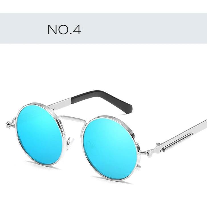Men's Metal Round Colorful Sunglasses by GJG Denim
