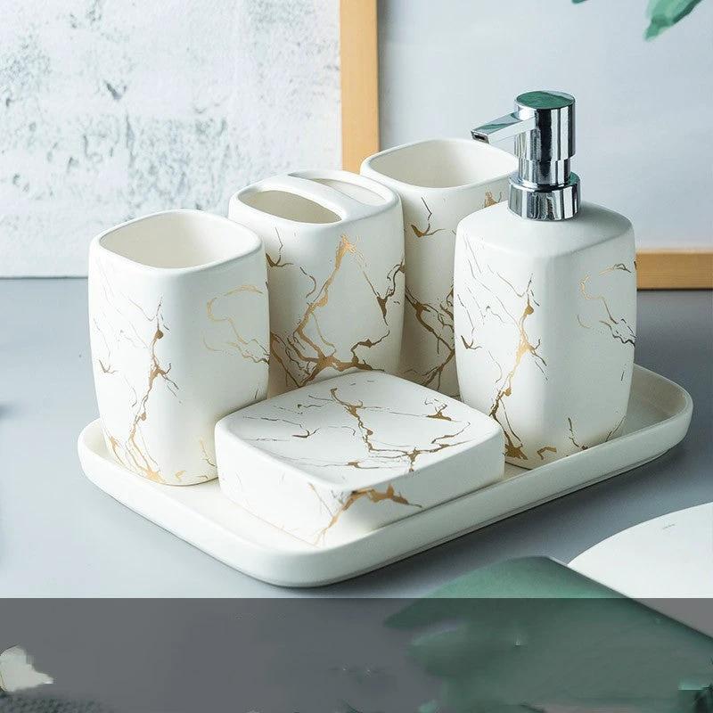 Bathroom Set 4-6 Pieces by GJG Denim