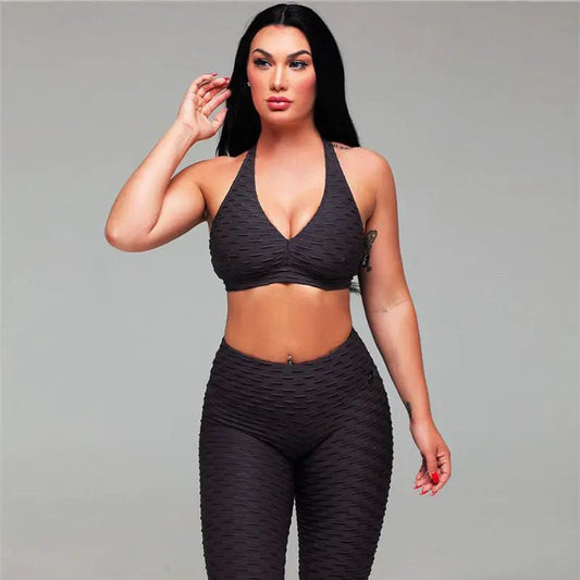 Jacquard Yoga Fitness Pants Set by GJG Denim