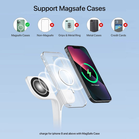 5-in-1 Magnetic Real Wireless Desktop Fast Charging Station For Multiple Devices by GJG Denim
