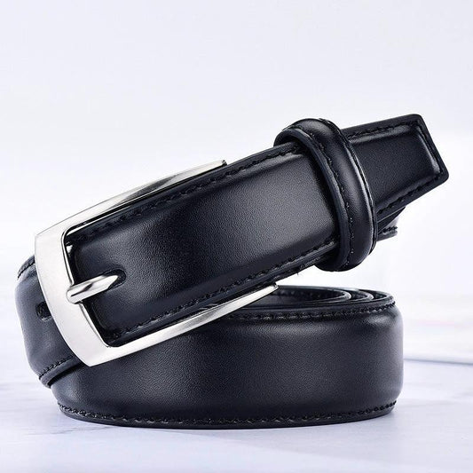 Men's Leather Pin Buckle Belt by GJG Denim