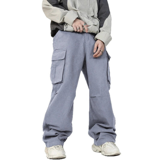 Men's Casual Loose Three-dimensional Pocket Cargo Pants by GJG Denim