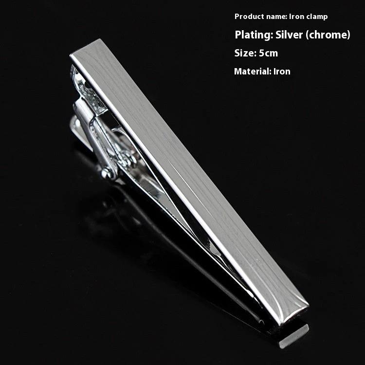 Men's Business Silver Simple Fashion Short Tie Clip by GJG Denim