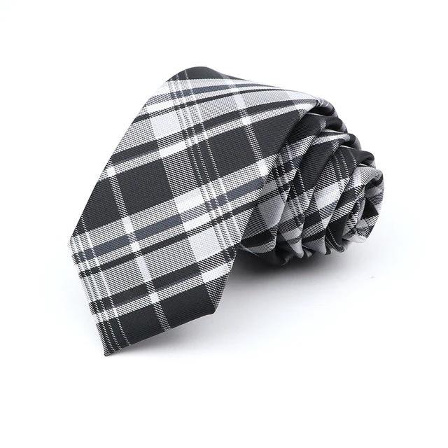 Men's 6cm Casual Ties Skinny Tie Fashion Polyester Plaid by GJG Denim