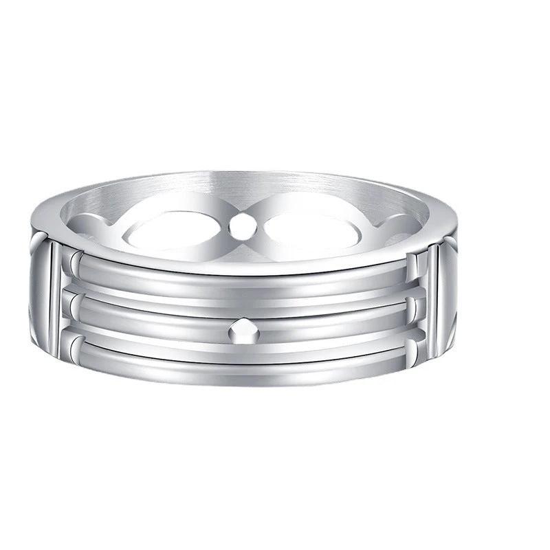 Simple And Fashionable Silver Gold Festive Ring For Men by GJG Denim