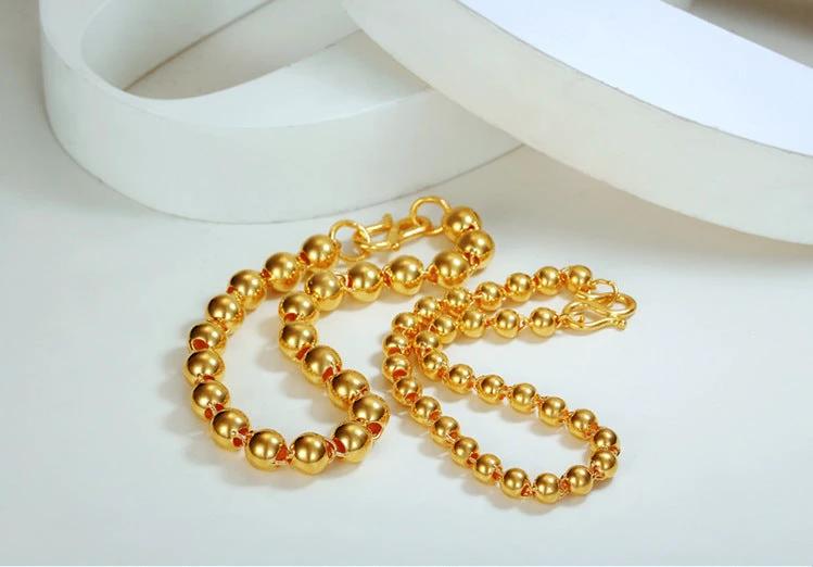 Men's Gold Round Bead Bracelet by GJG Denim