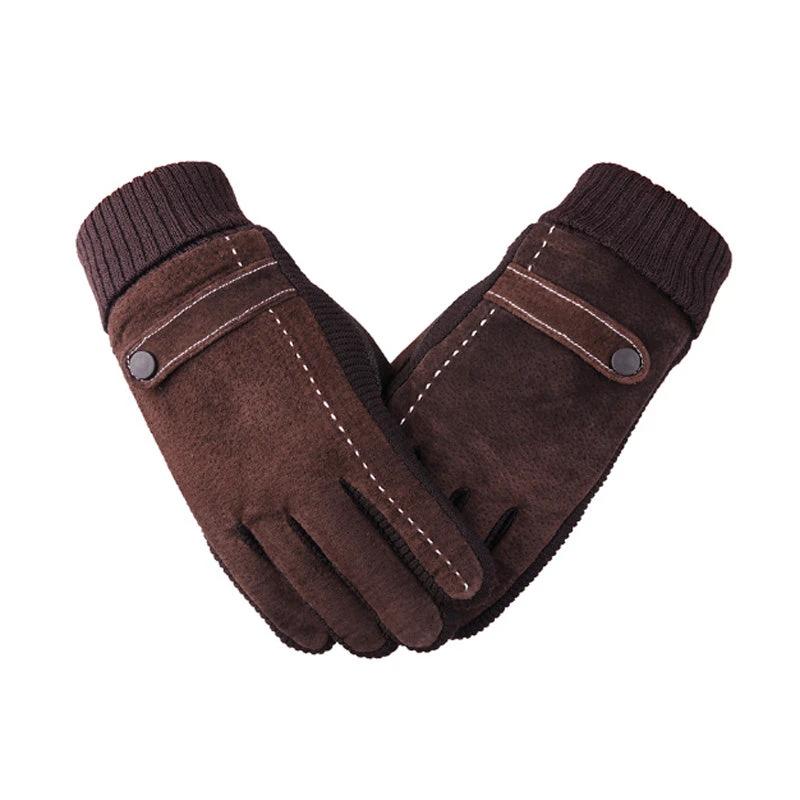 Velvet Touch Screen Windproof Gloves For Men by GJG Denim