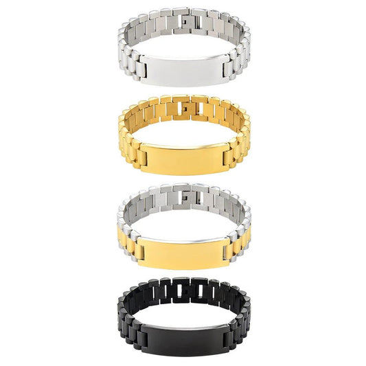 A Sleek Fashion Forward Alloy Bracelet For Men by GJG Denim