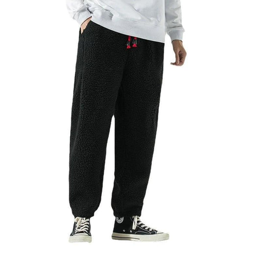 Men's Lamb Wool Warm Harem Sweatpants by GJG Denim