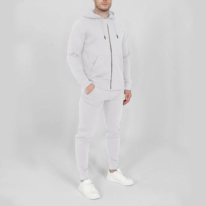 Solid Color Fashion Casual Set Hooded Cardigan Coat by GJG Denim