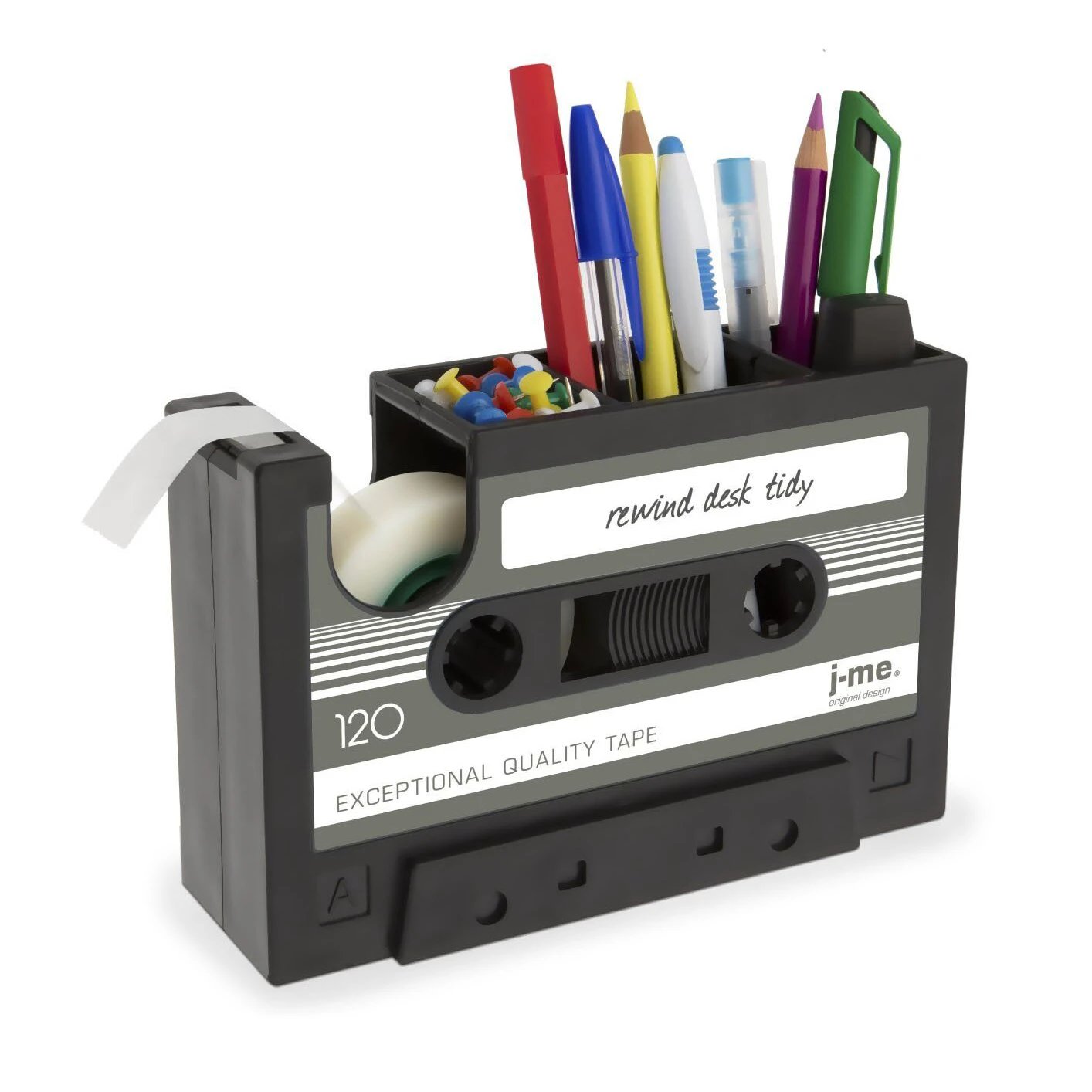 Cassette Tape Dispenser Pen/Pencil Holder by GJG Denim