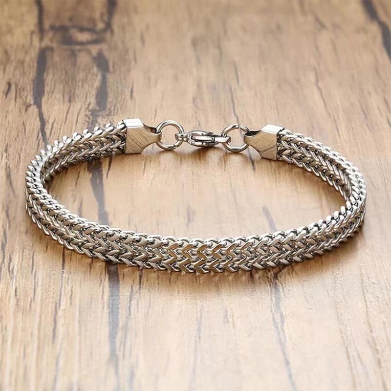 Men's Gold Thick High-grade Titanium Steel Bracelet by GJG Denim