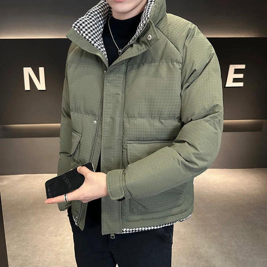 Men's Cotton Stand Collar Coat by GJG Denim