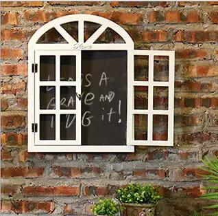 Wooden False Window Chalkboard Wall Decor by GJG Denim