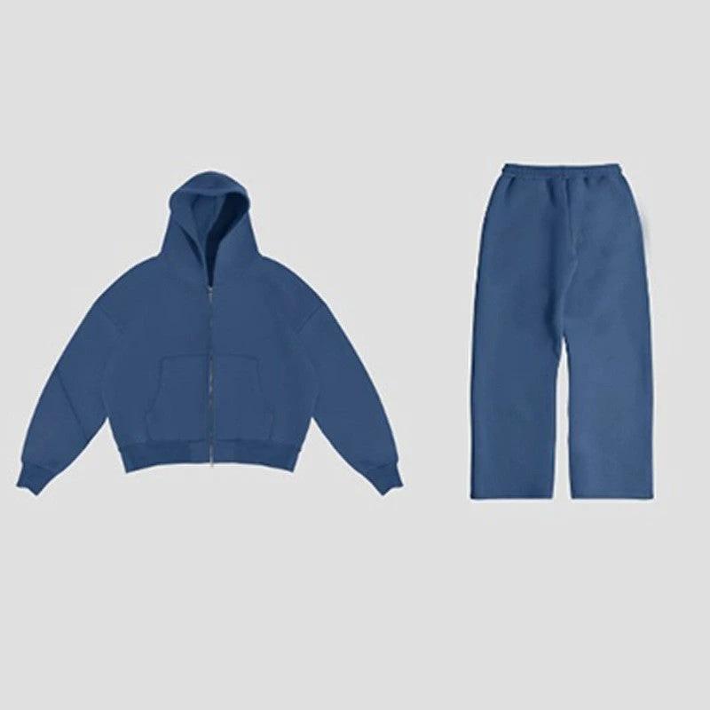 Retro Sports Casual Hoodie Leisure Suit by GJG Denim