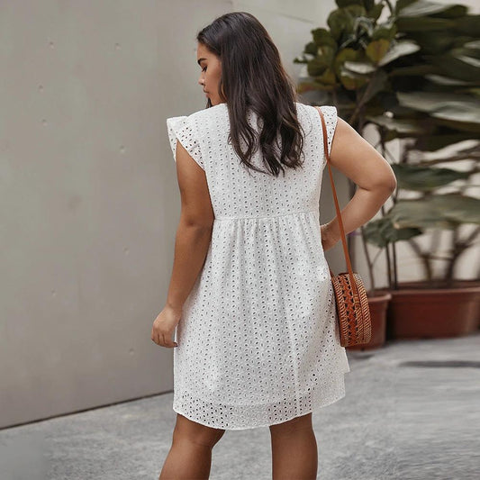 Summer plus size cutout dress by GJG Denim
