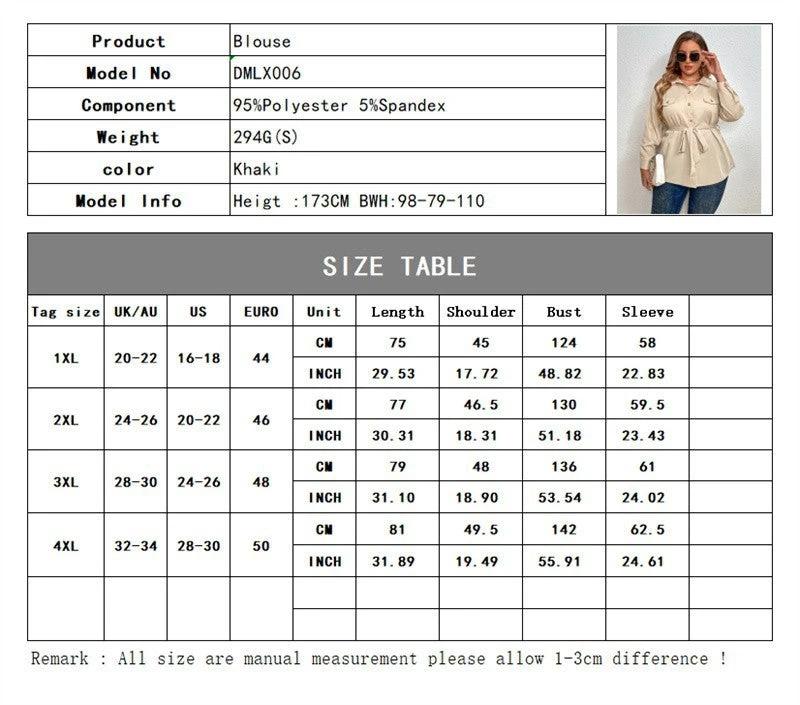 Plus Size Women Blouse Shirt Ladies Tops by GJG Denim